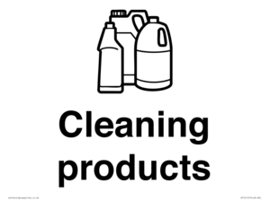 Dementia Cleaning products sign